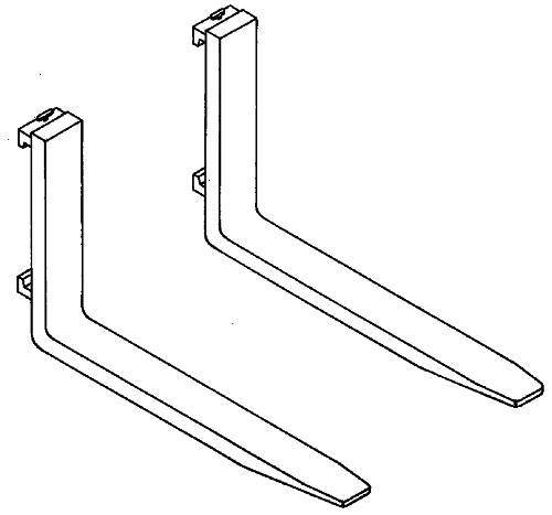 Вилы с крюками (г/п 7000кг, сечение вил 150х60, класс 4А)