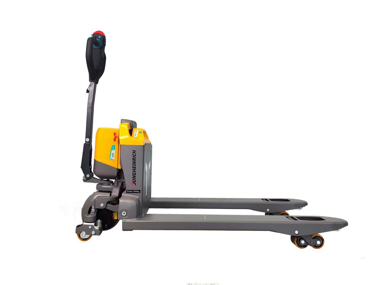 Тележка электрическая самоходная Jungheinrich PTE 15Q, Li-Ion с батареей 24V, 50Ah, 1500 кг, 1150 x 540 мм, с колесами баланса