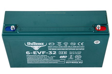 Тяговый гелевый аккумулятор RuTrike 6-EVF-32 картинка