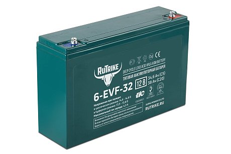 Тяговый гелевый аккумулятор RuTrike 6-EVF-32 картинка