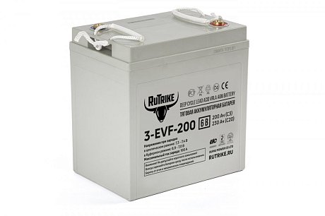 Тяговый гелевый аккумулятор RuTrike 3-EVF-200 картинка