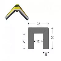 Профиль защитный сигнальный П-Мат тип W 8/28/12 1м