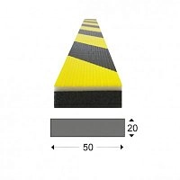 Профиль защитный сигнальный П-Мат тип D 20/50 1 м