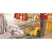 Многоходовая гидравлическая тележка (рохля) JHLIFT BF25-4, 2500 кг, 1150х540 мм, с полиуретановыми колесами