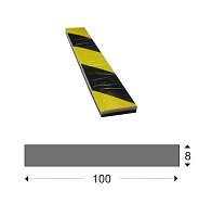 Профиль защитный сигнальный П-Мат тип D 8/100 1 м