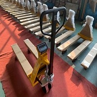 Весовая гидравлическая тележка (рохля) JHLIFT WH-25ES, 2500 кг, 800х540 мм, с полиуретановыми колесами